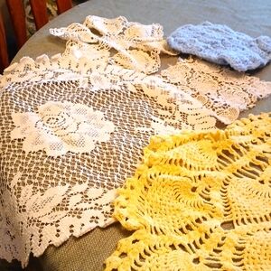 Doilies and crochet items